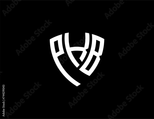 PKB creative letter logo design vector icon illustration