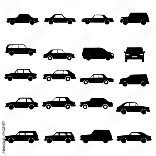 silhouettes of cars with different design © AinStory