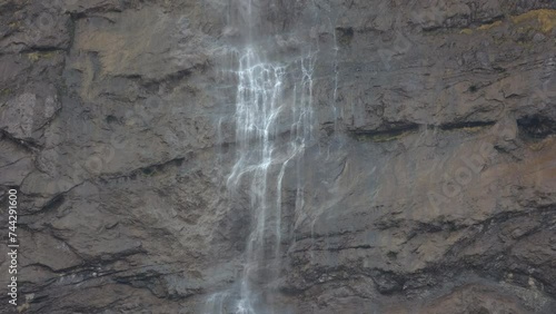 Wallpaper Mural Waterfall in the mountains. Water falls from the rocks high in the mountains. Staubbach Falls, Staubbachfall, Lauterbrunnen Valley, Berner Oberland, Switzerland. Torontodigital.ca