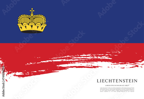 flag of liechtenstein vector illustration