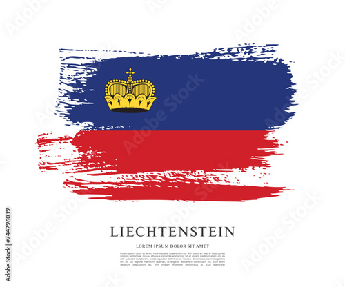 flag of liechtenstein vector illustration