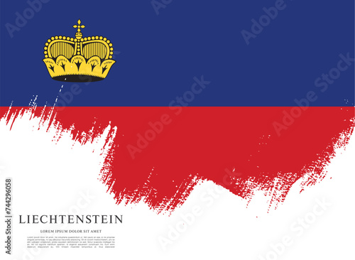 flag of liechtenstein vector illustration