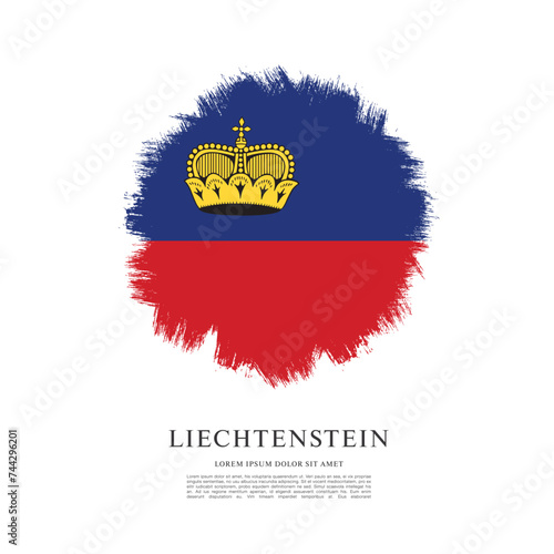 flag of liechtenstein vector illustration