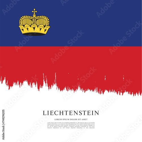 flag of liechtenstein vector illustration
