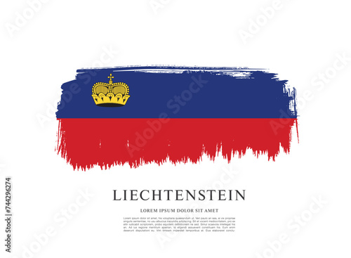 flag of liechtenstein vector illustration