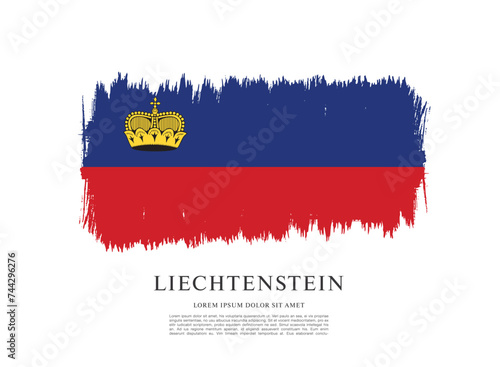 flag of liechtenstein vector illustration