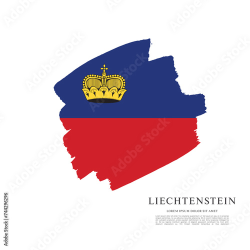 flag of liechtenstein vector illustration