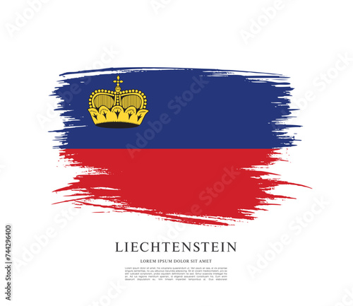 flag of liechtenstein vector illustration