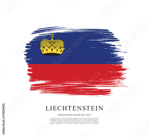flag of liechtenstein vector illustration