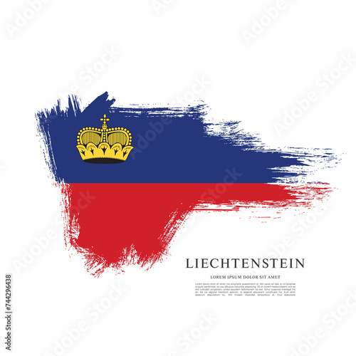 flag of liechtenstein vector illustration