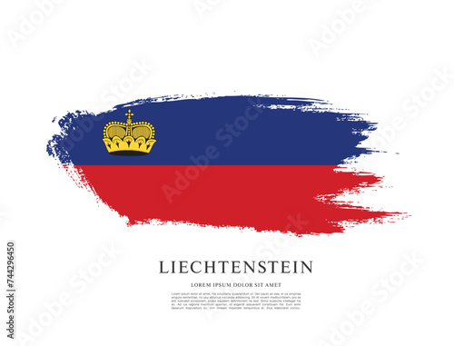 flag of liechtenstein vector illustration