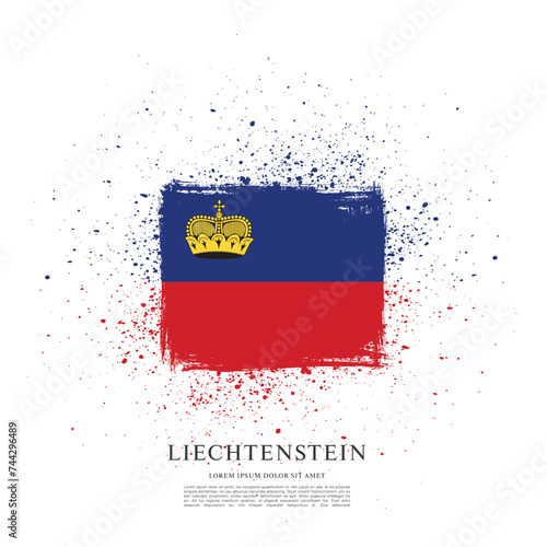 flag of liechtenstein vector illustration