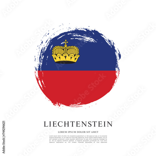 flag of liechtenstein vector illustration