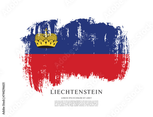 flag of liechtenstein vector illustration