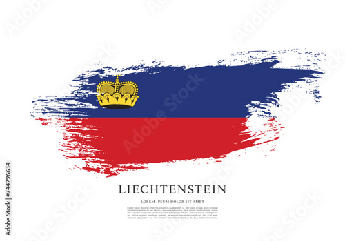 flag of liechtenstein vector illustration