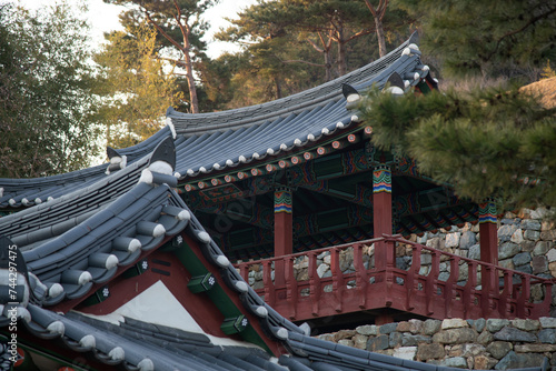a traditional Korean pavilion