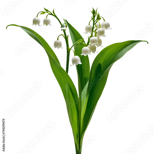 Lily of the Valley image isolated on a transparent background PNG photo
