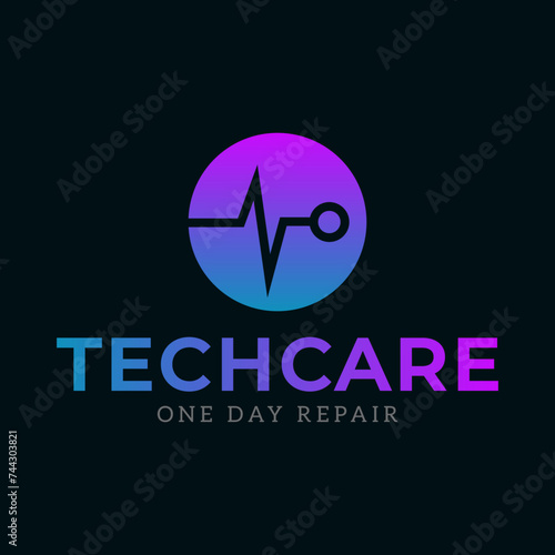 Technology logo, minimal logo