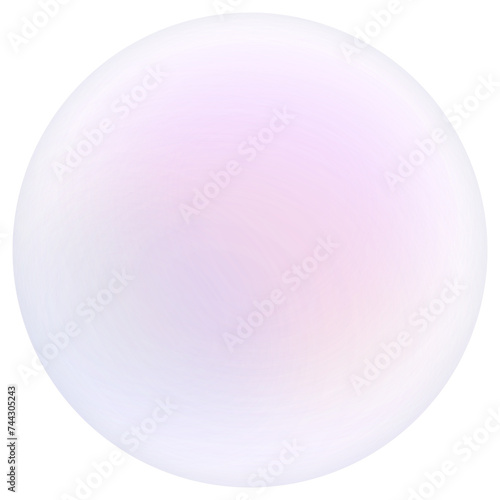 transparent pink and blue ball