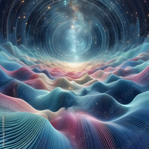 Energy waves, pastel colors. © Yuthana