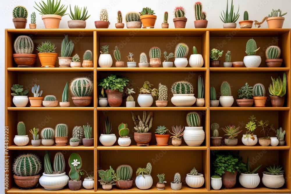Modern Apartment Shelf Display: Cactus and Succulent Decor Ideas Showcase