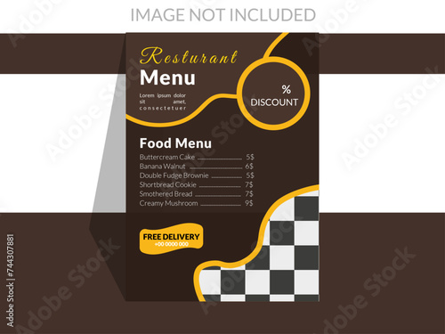 Restaurant cafe menu template design