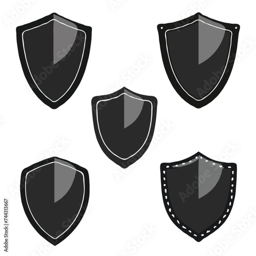 Vector free vector pack of shields silhouettes