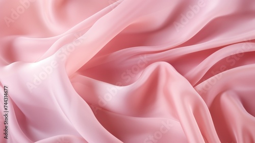 Semi transparent silk fabric of pink color