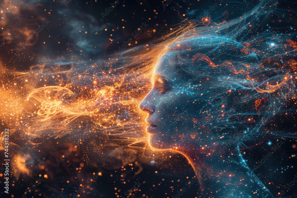 concept of the composition of progress, science and spirituality concept of the composition of progress, science and spirituality