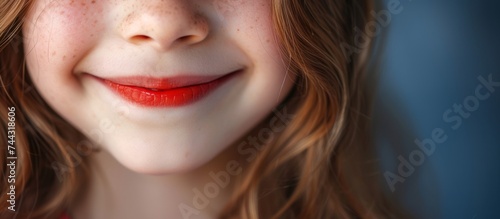 A delicate close up portrait of a beautiful young girl with captivating eyes and soft facial features