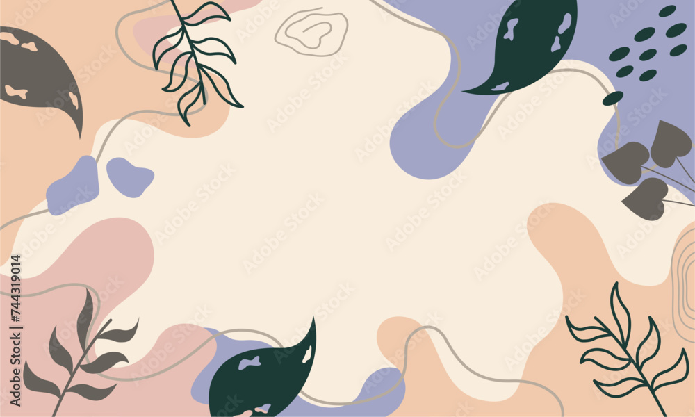 Naklejka premium floral bacground flat design template