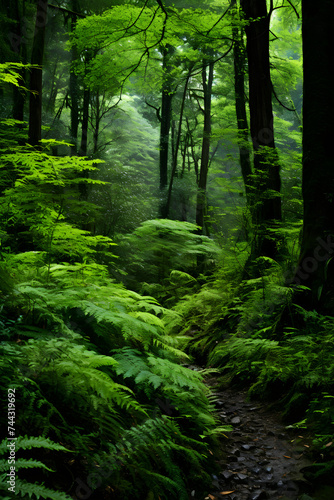 Resplendent Green Forest – An Emblem of Tranquillity and Bountiful Nature © Leah