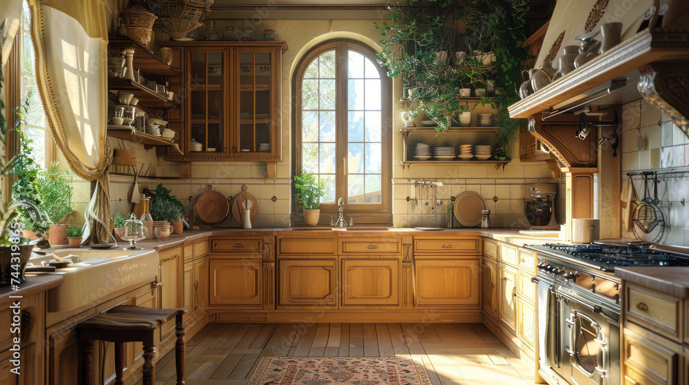 beautiful home interior design french interior design style kitchen area wooden cabinet cupboard home interior design ideas background