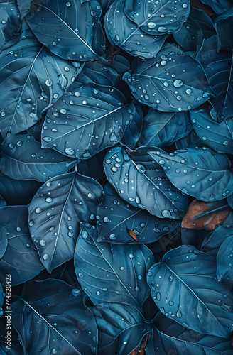 Cool-Toned Leaves Blending Effortlessly in Nature's Harmonious Composition