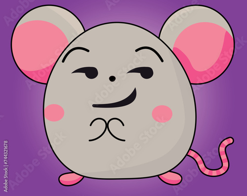 mouse, hamster cartoon, expressions, emotions, cute, emoticon, collection, suspicious, smart, planning something