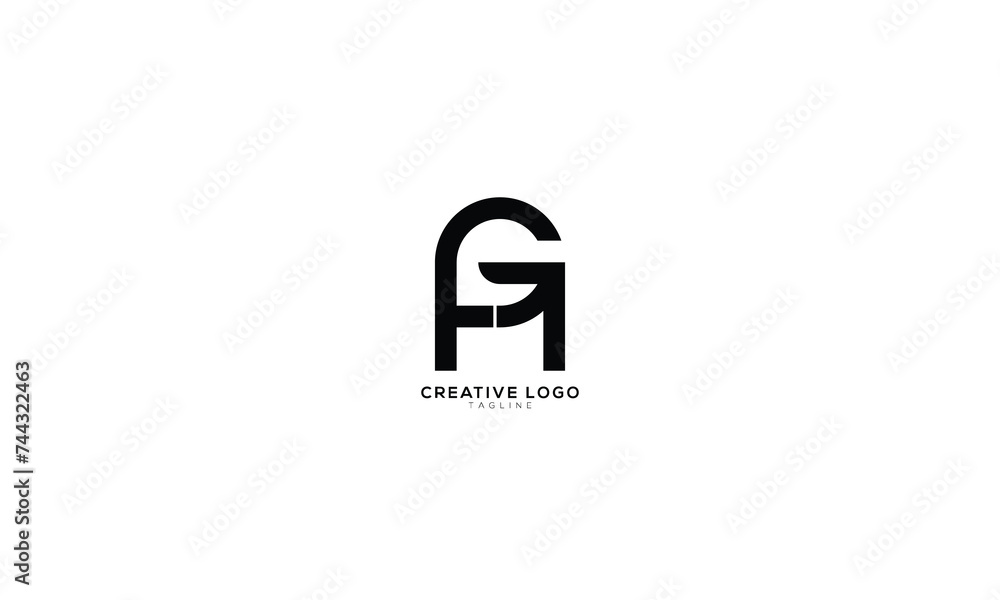 FF AG AF Abstract initial monogram letter alphabet logo design FF AG AF Abstract initial monogram letter alphabet logo design