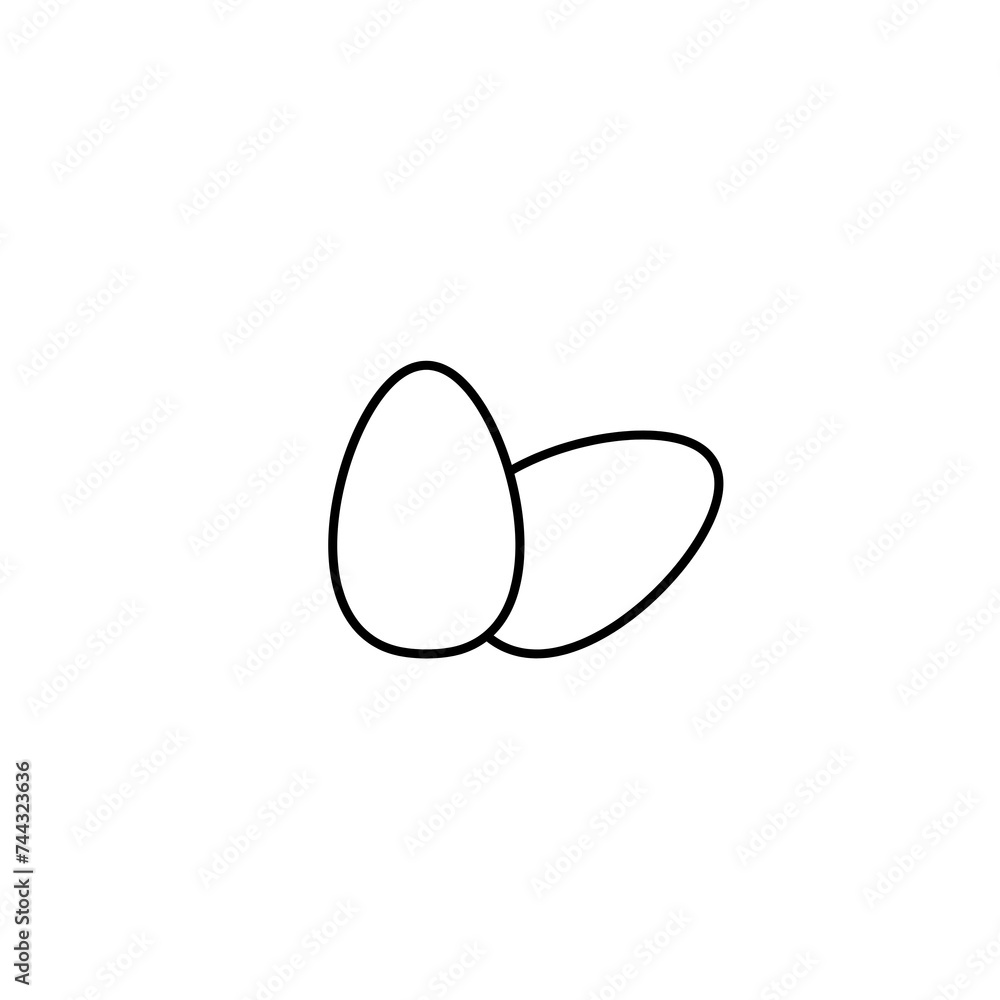 Fototapeta premium Egg icon, logo, shape, symbol, arts, design, coloring