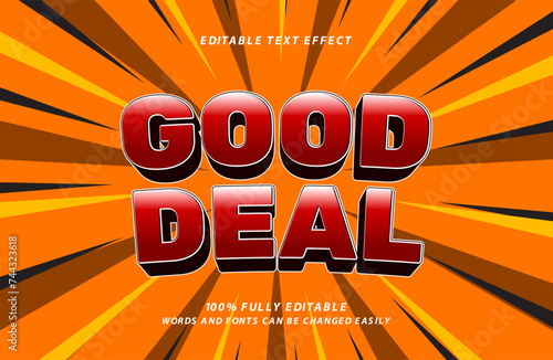 good deal editable text effect with sale style