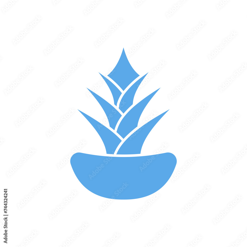 Indoor Plant In Pot Blue Style Indoor Plant In Pot Blue Style