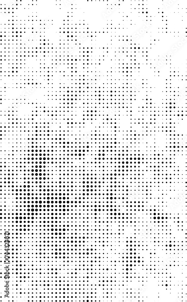 black and white background with gradient bitmap dot pattern, a black and white dotted background with small dots, Vintage halftone dot pattern background, a black and white halftone gradient texture, 
