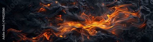 Earthen Inferno Eruptive Lava Patterns Across Charred Landscape