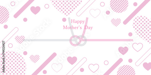 母の日　ハート　水引き　行事　背景