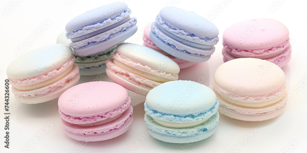 Obraz premium Colorful pastel macarons
