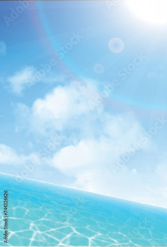 海　夏　空　風景　背景