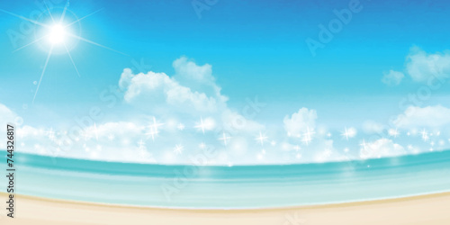 海　夏　空　風景　背景