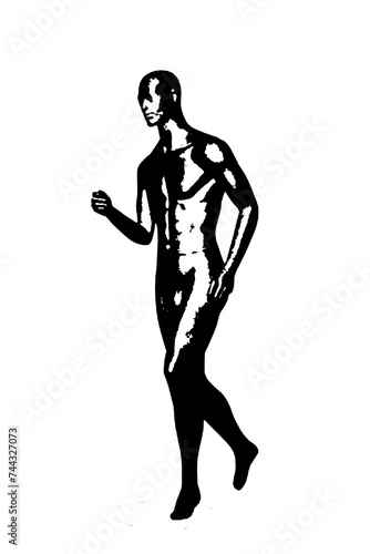 black vector image silhouette modern muscular body exercises, beauty, body line art. For use as a brochure template or for use in web design