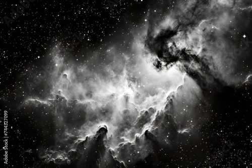 Abismos do espaço: O mistério da nebulosa em preto e branco 24