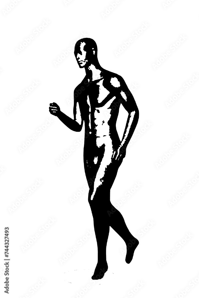 black vector image silhouette modern muscular body exercises, beauty, body line art. For use as a brochure template or for use in web design