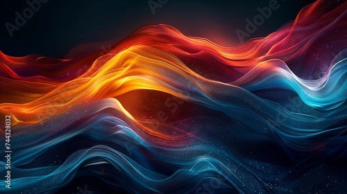 Abstract digital art with streaked lines and cool tones, resembling a disrupted signal photo