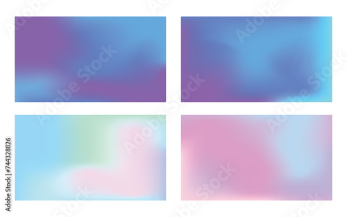 Abstract Blurred colors mesh. trendy modern visual backgrounds set